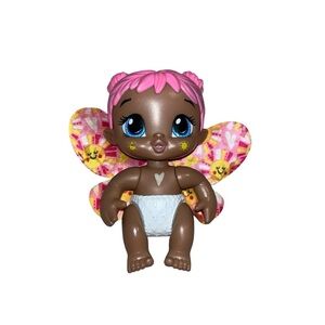 Baby Alive Glo Pixies mini fairy butterfly doll Black pink hair